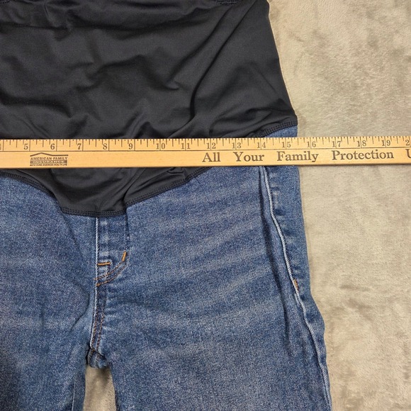 Madewell Maternity Skinny Jeans Women 28 Blue Denim Over Belly Panel Comfortable - Picture 3 of 10